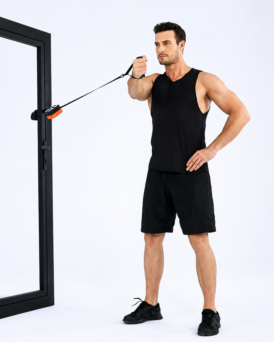 Standing horizontal cable crossover
