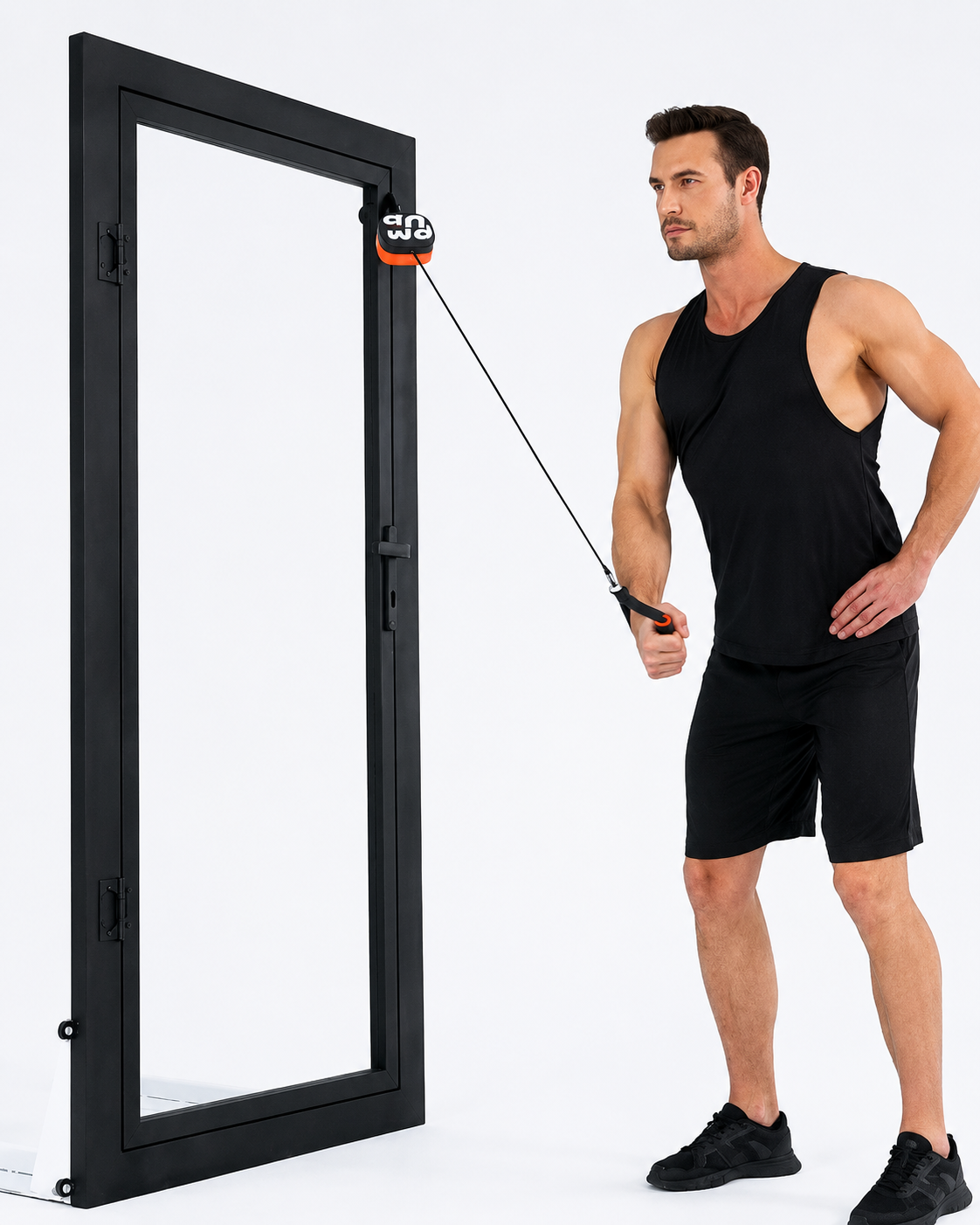 Standing decline cable crossover